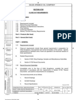 Saudi Aramco Oil Company: SECTION 01700 Close-Out Requirements