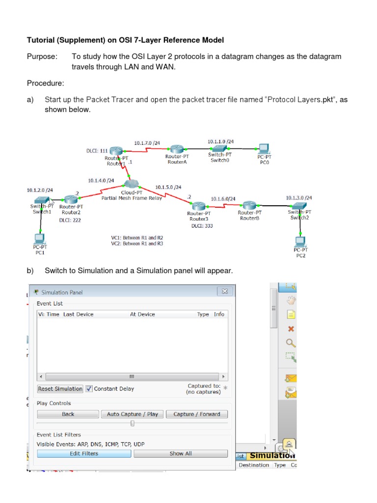 OSI Model Layers and PDU Simulation | PDF | Computers