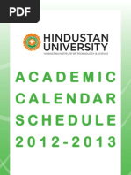 Academic Calendar 2012-2013