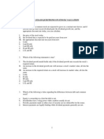 Practice Exam Questions On Stock Valuation