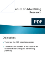 Nature of Advertising Research