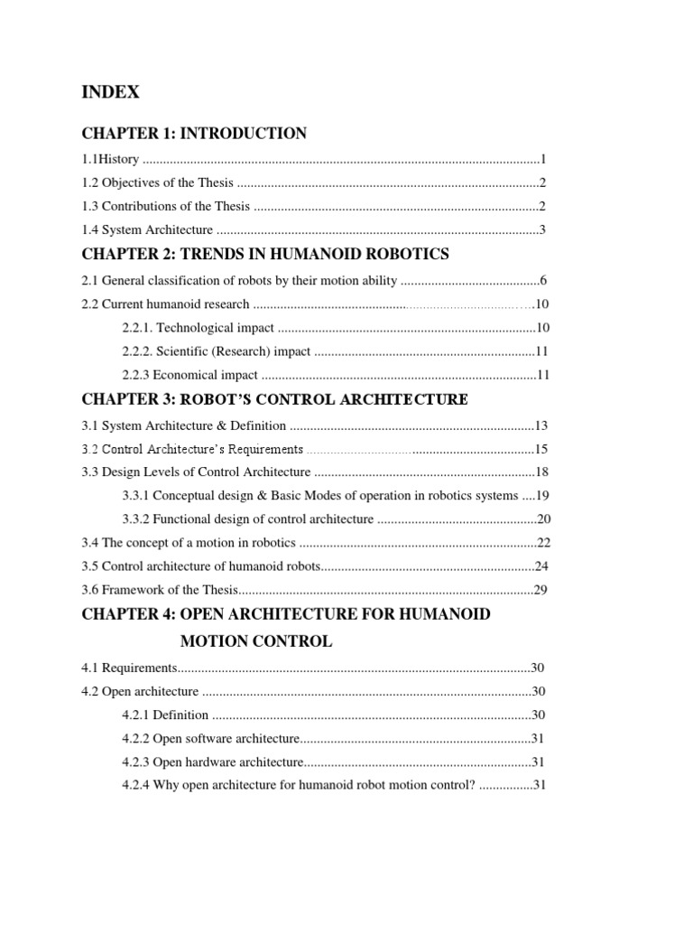 Humanoid Robotics Control Architecture | PDF | Robot | Robotics