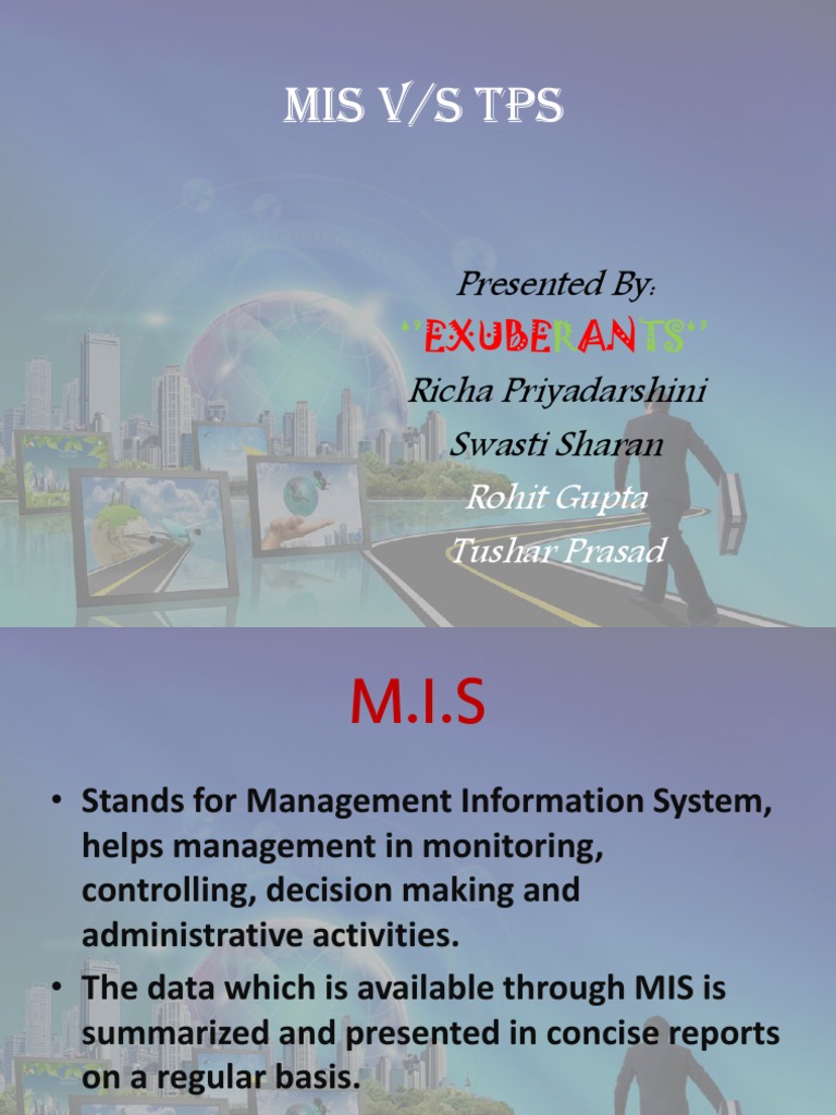 MIS Vs Tps PDF Database Transaction Data