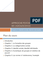 Approche psychosociale de l’adolescence. Chapitre 3_100510