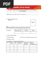 LV Bank Bio Data Form