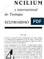 004 CONCILIUM, Revista Internacional de Teología, ECUMENISMO. 1965