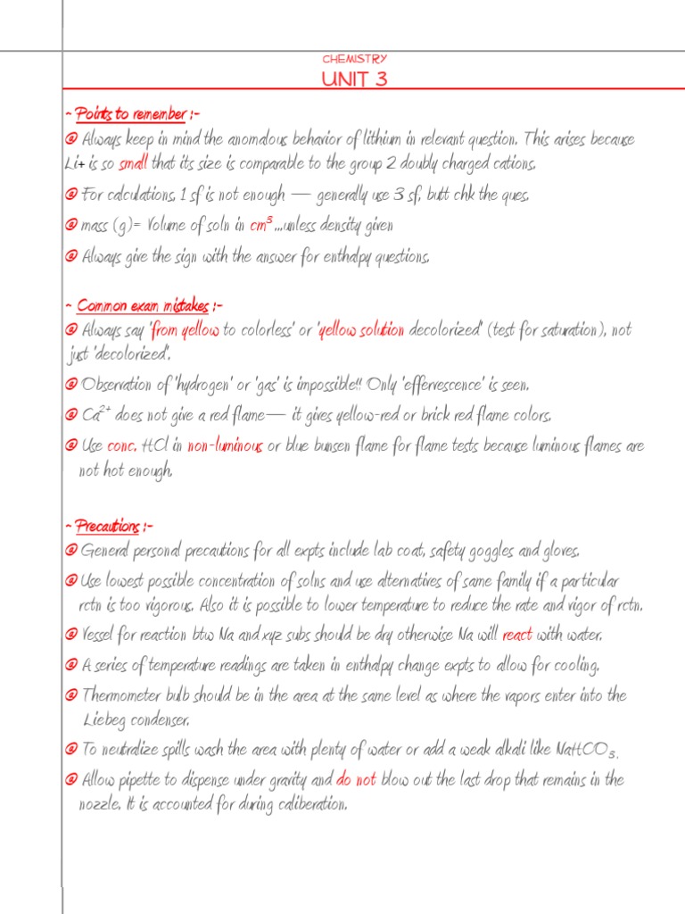 Chem Unit 3 | PDF | Science & Mathematics