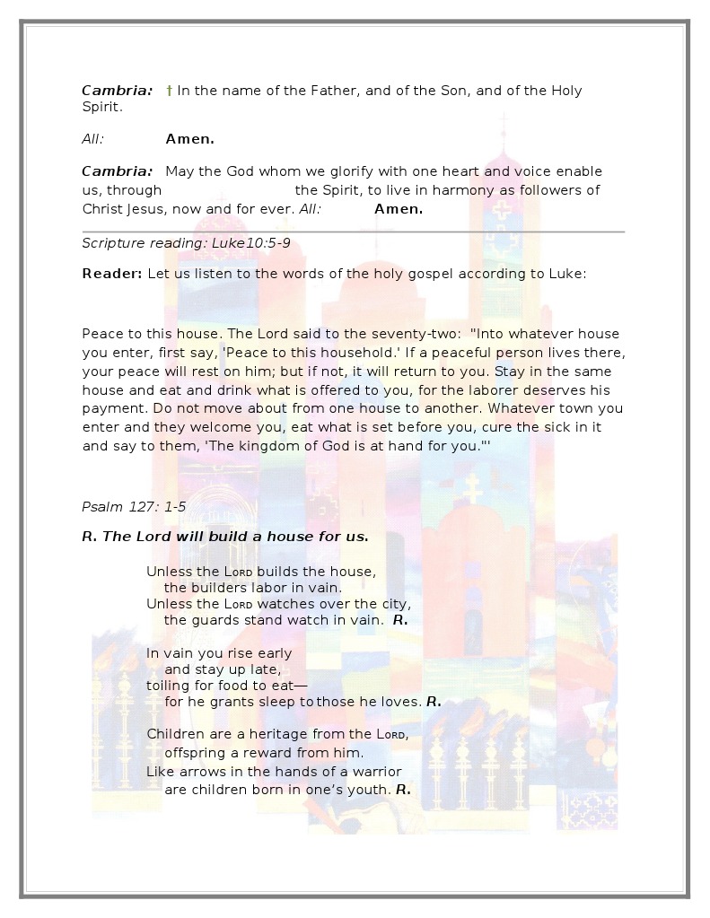 House Blessing PDF Amen Christian Worship And Liturgy