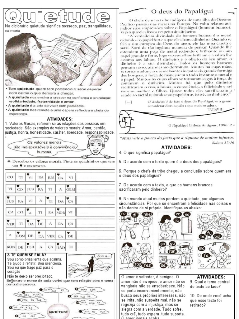 Significado de Quietude e Valores Morais | PDF
