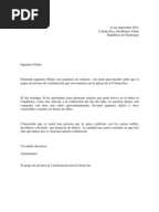 Carta - Entrega de Donacion