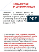 Protectia Consumatorului in Romania - Curs 4 - POLITICA PRIVINDPROTECŢIA CONSUMATORILOR