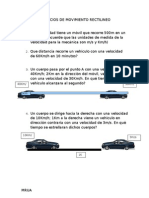 Ejercicios de Movimiento Rectilineo