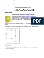 Creating Schedule From Autocad