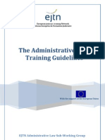 The Administrative Law Training Guidelines