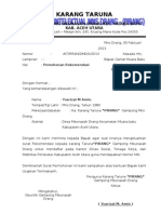 Surat Permohonan Rekomendasi Camat