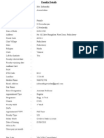 AICTE 2013-14 Faculty Details Format