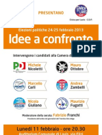 Idee a confronto Lavis, lunedì 11 febbraio 2013