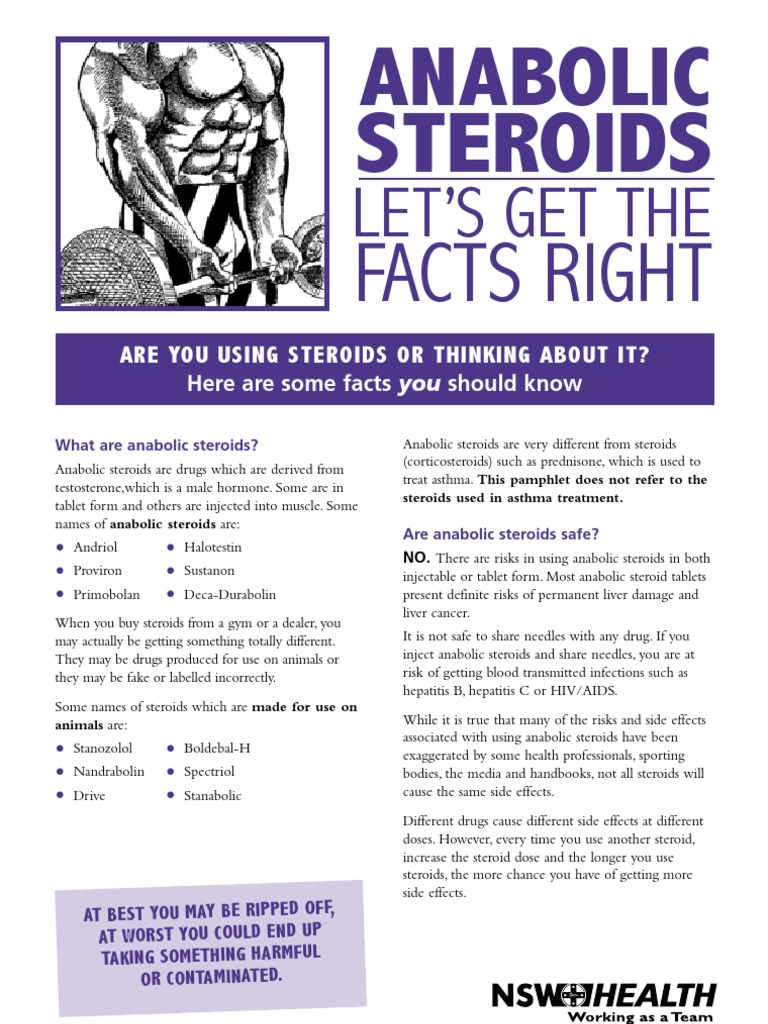 Anabolic Steroids Handout | PDF | Breast Cancer | Doping In Sport