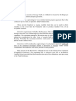 Retentions: Retentions Are Amounts of Money Which Are Withheld or Retained by The Employer