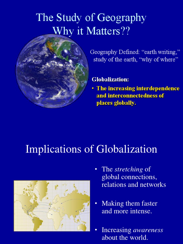 GeogPrinciples.ppt Globalization Geography