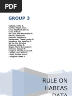 Rule on the Writ of Habeas Data