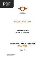Download Interpretation Theory Study Guide 2012 by Marius Van Staden SN124760585 doc pdf