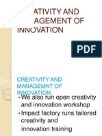 Prabhu.... Creativity and Management of Innovation