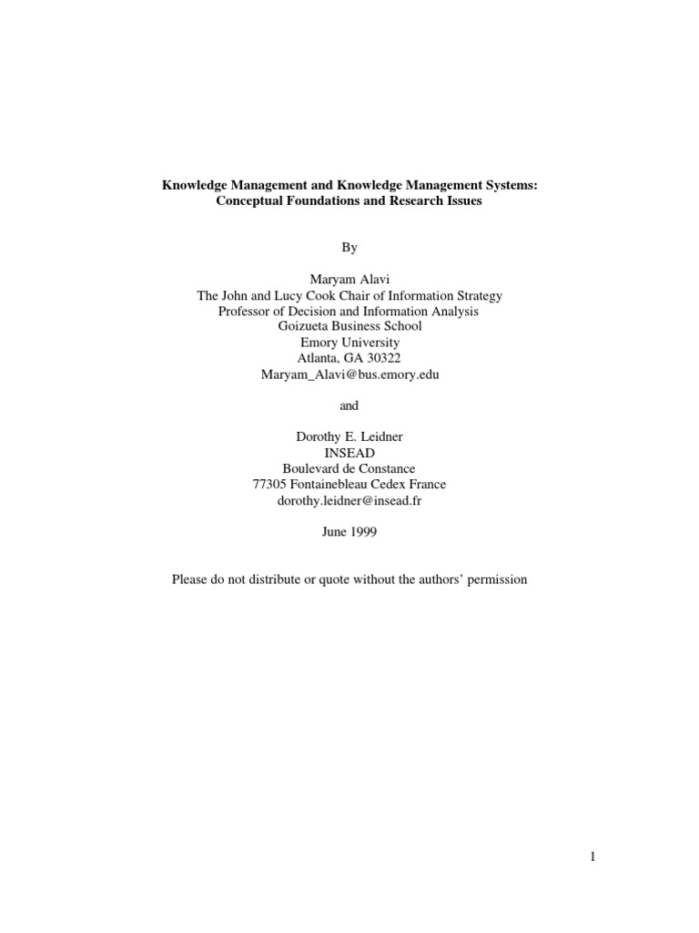 Knowledge Management Systems Overview | PDF | Tacit Knowledge ...