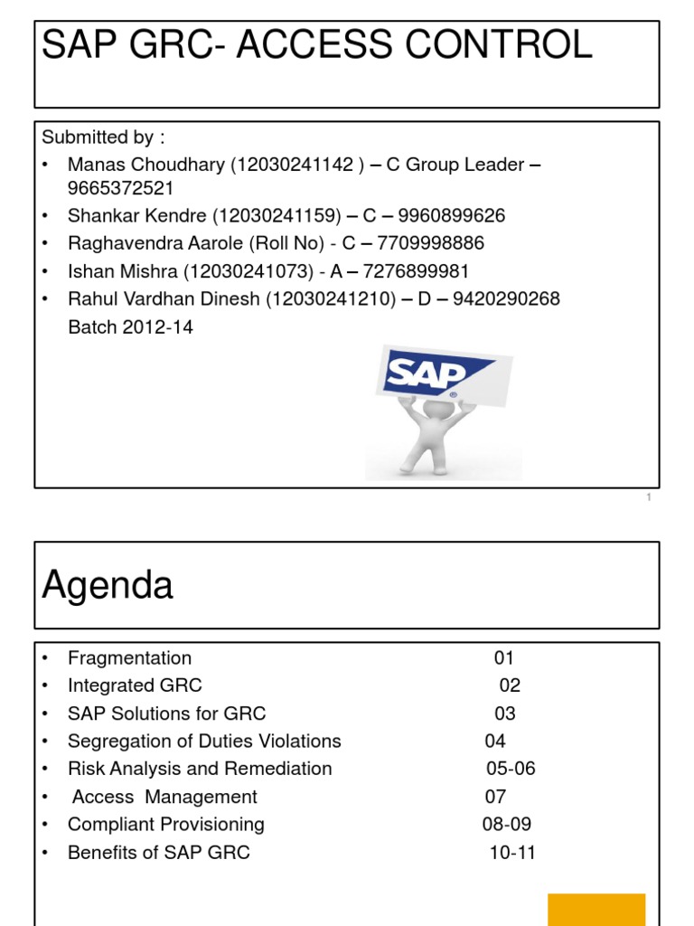 SAP GRC Access Control Overview | PDF | Risk Management | Regulatory ...