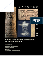 Zapotec Text Knowledge Power Memory Ancient Oaxaca Script Writing Reading