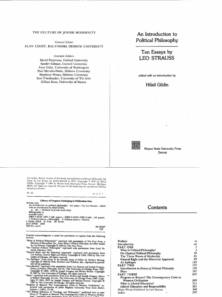 Leo strauss essays picture