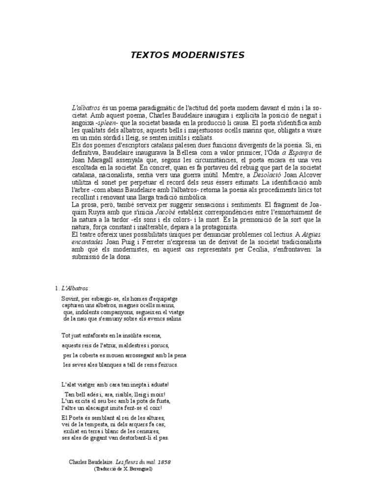 Textos Modernistes | PDF