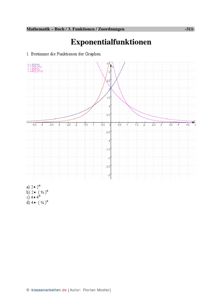 Bestimmung Von Exponentialfunktionen | PDF