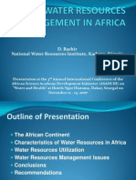 Water Resources Management in Africa