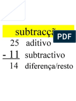 25 Aditivo Subtractivo 14: Subtracção - 11