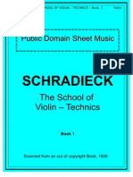 Schradieck School of Violin Technics - Book 1