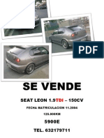 Se Vende: Seat Leon 1.9 - 150CV