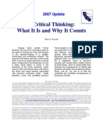 Critical Thinking What It Is and Why It Counts
