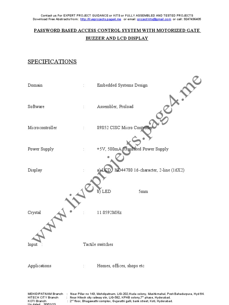 Password-Based Access Control System | PDF | Access Control | Password