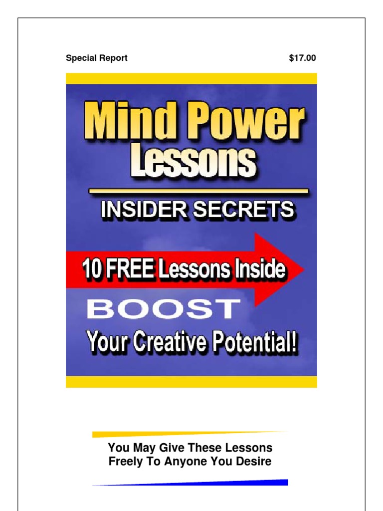 Free Mind Power Lessons Guide | PDF