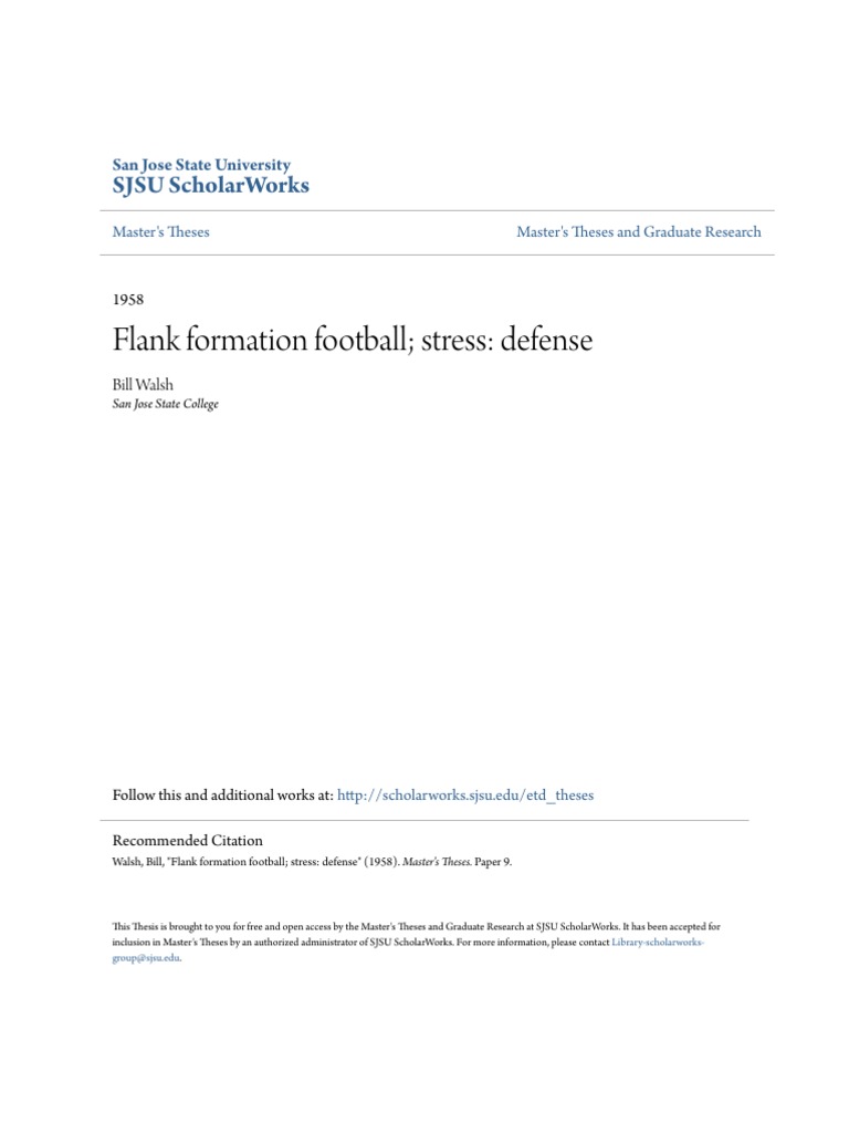 Flank Formation Football; Stress- Defense