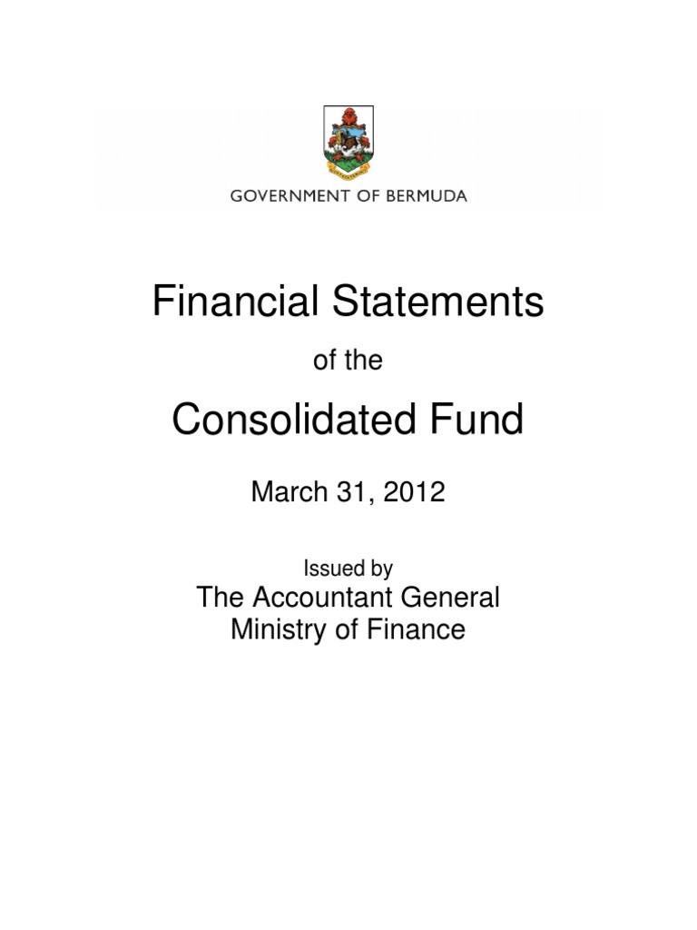 Bermuda Government Financial Statements Consolidated Fund 2012