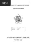 Download politik strategi nasionalpdf by Fitran Zain Nur Abduh SN124852349 doc pdf