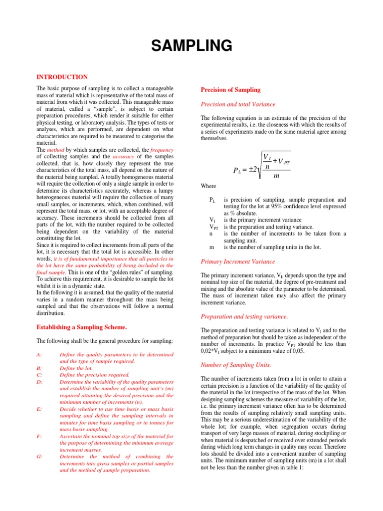Sampling Theory | PDF