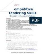 Competitive Tendering Skills: One Day In-House Workshop