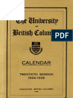 UBC Calendar 1934 35