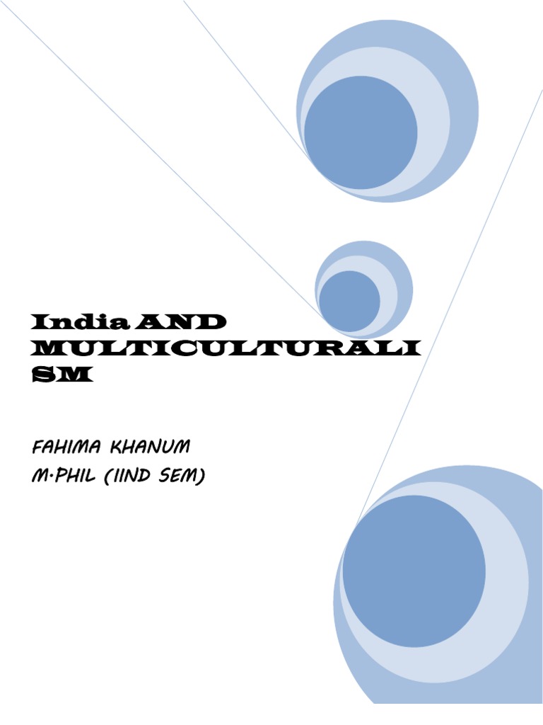India Multiculturalism Pdf Multiculturalism Minority Group