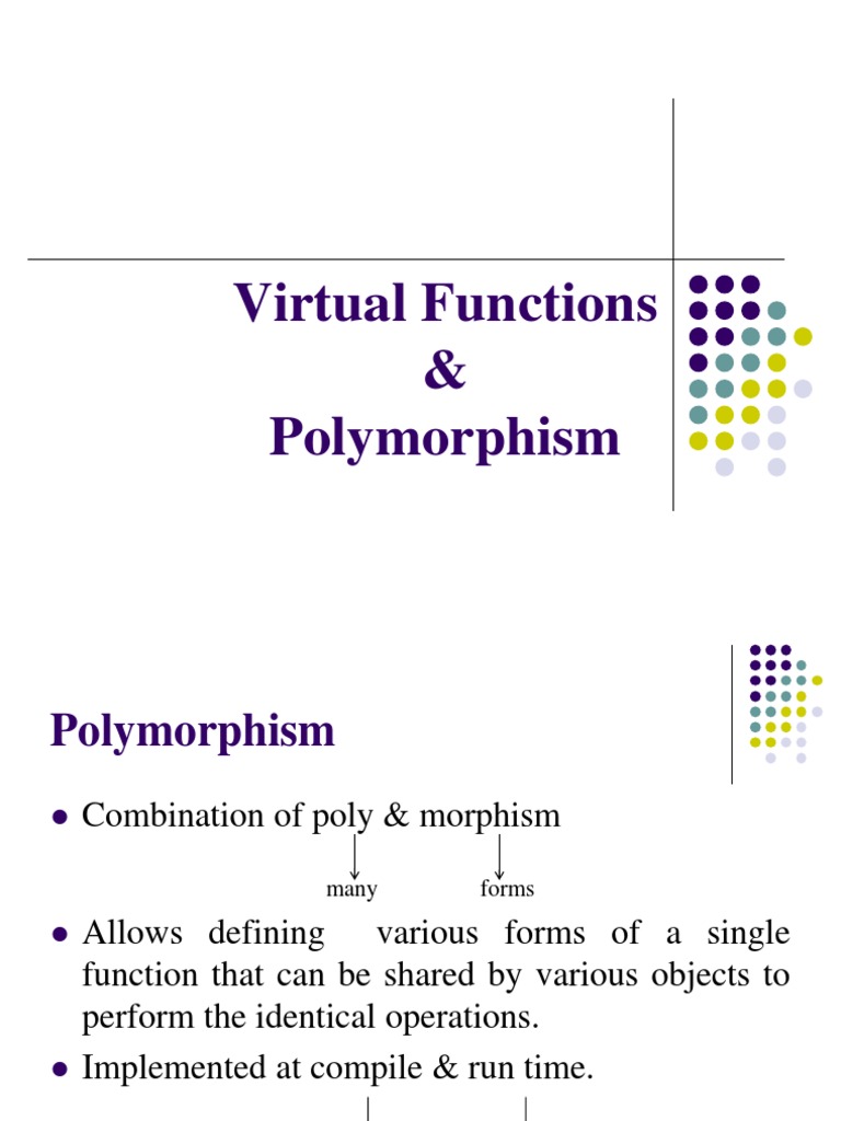 16virtual Functions & Polymorphism | PDF | Method (Computer Programming ...