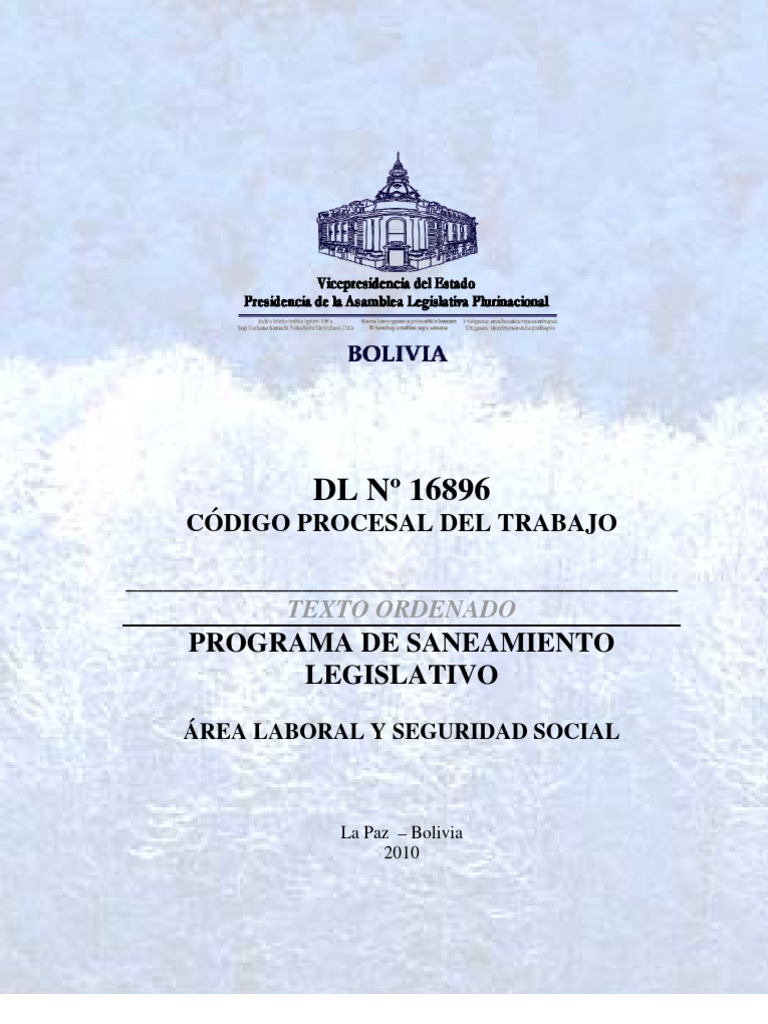 To-DL_16896 - Codigo Procesal Del Trabajo - Vigente Con 