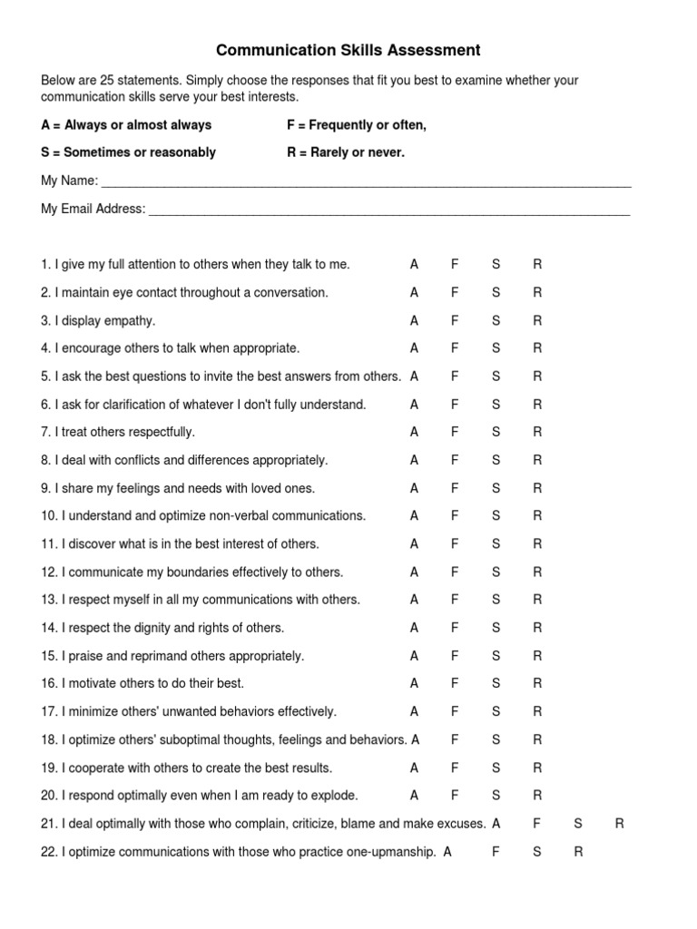 Communication Skills Aptitude Test